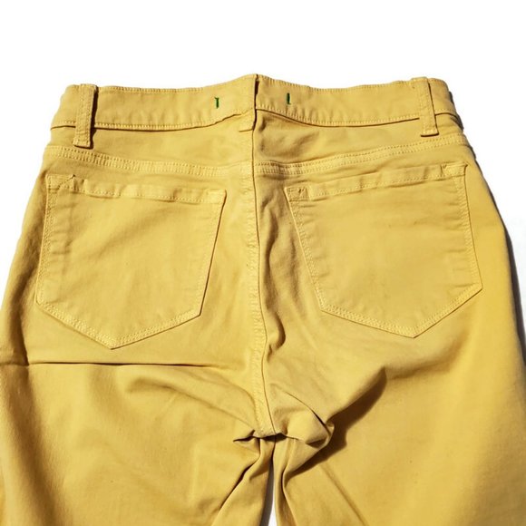J Brand Women's Skinny Leg 811K120 Mid Rise Jeans in Pale Yellow, Size 25 - Picture 8 of 12